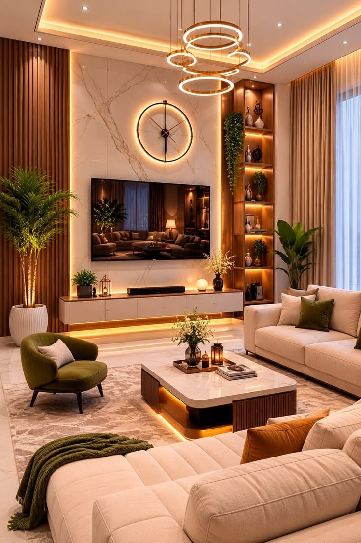 Living room media wall